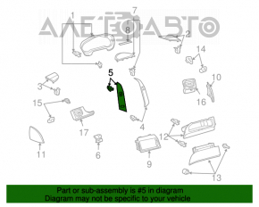 Рамка накладка на дисплей Toyota Sienna 04-10