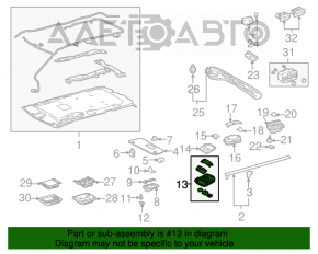 Plafonul de iluminare frontal pentru Toyota Sienna 04-10