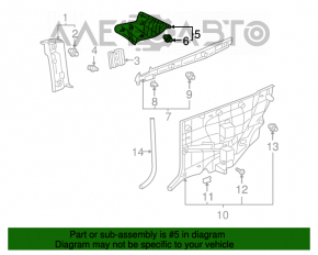 Накладка задней стойки левая Toyota Solara 2.4 04-08