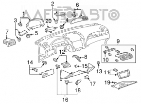 Накладка щитка приборов Toyota Solara 04-08