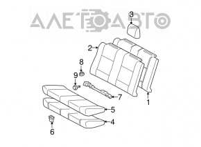 Rândul din spate al scaunelor, al doilea rând Toyota Solara 2.4 04-08