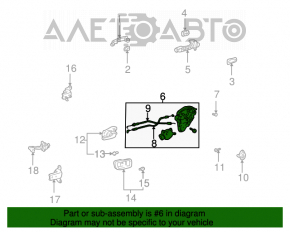 Blocare ușă spate stânga nouă pentru Toyota Highlander 00-08