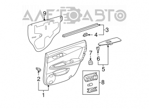 Controlul geamului electric din spate dreapta pentru Toyota Avalon 05-12