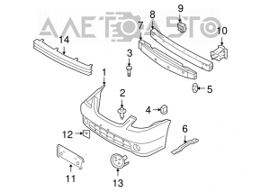 Capacul farului stâng Nissan Murano z50 03-08 zgâriat.