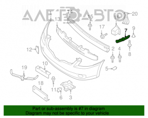 Suportul pentru bara de protecție față dreapta Nissan Altima 07-12