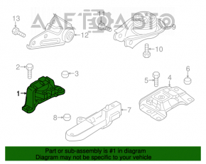 Pernele motorului dreapta Mazda3 MPS 09-13