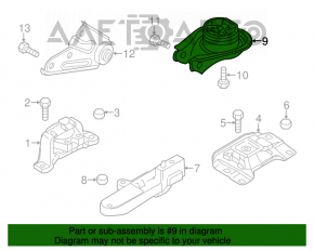 Подушка двигателя центральная Mazda3 MPS 09-13