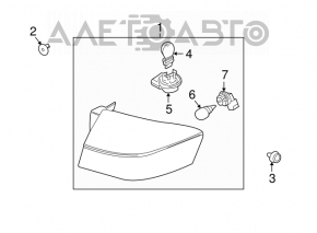 Фонарь левый Ford Focus usa 08-11