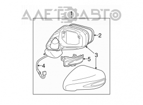 Зеркало боковое правое Lexus ES350 10-12 поворотник