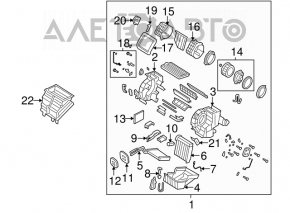 Corpul ventilatorului gol, partea dreaptă Mazda3 03-08.