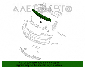 Absorbantul de bara spate Mazda3 03-06