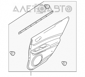 Обшивка двери карточка задняя левая Mazda6 09-13