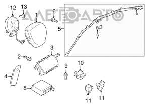 Airbag-ul pasagerului din bordul Mazda6 09-13.