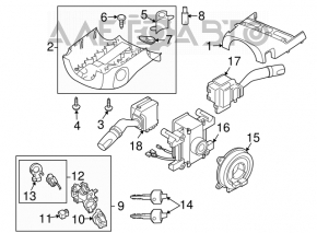 Comutatorul de sub volan stânga Mazda6 09-13