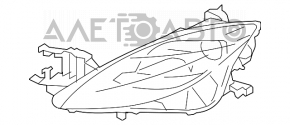 Far stânga față halogen Mazda6 09-13 goală usa SUA