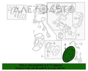 Placuta de frana spate dreapta Mazda6 09-13