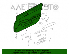 Capacul ușii, cartela frontală stânga Mitsubishi Galant 04-12