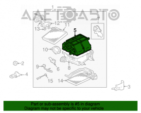 Corpul gol al aerului condiționat, partea stângă a Mitsubishi Galant 04-12.