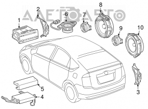 Динамик дверной передний правый jbl Toyota Prius 20 04-09