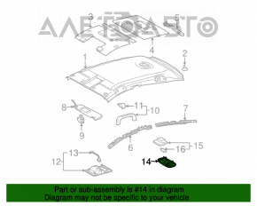 Plafonul de iluminare al pasagerului pentru Toyota Prius 2004-2009