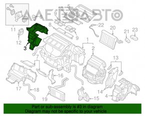 Corpul ventilatorului gol, partea dreaptă a Subaru Outback 10-14.