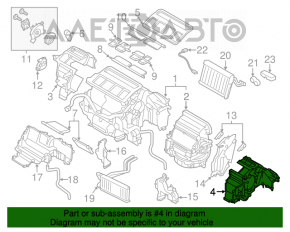 Corpul goalei de aer condiționat, partea stângă a Subaru Outback 10-14