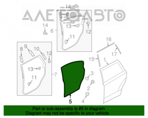 Garnitura ușii spate stânga pentru Subaru Outback 10-14