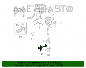 Ограничитель двери задней левой Honda Civic 4d 06-09