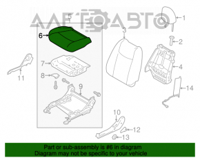 Водительское сидение Nissan Leaf 11-12 без airbag