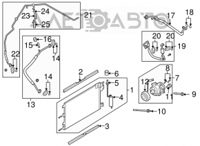 Furtunul de aer condiționat este lung, fierul Ford Focus usa 08-11.