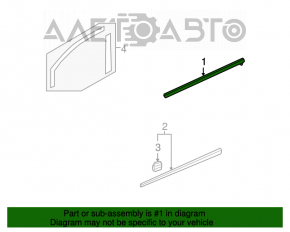 Moldură ușă-sticlă față dreapta centrală Honda Civic 4d 06-09