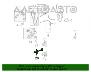 Limitatorul ușii din față stânga Honda Civic 4d 06-09