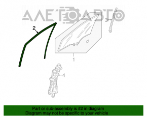 Garnitură de etanșare a geamului față dreapta Honda Civic 4d 06-09