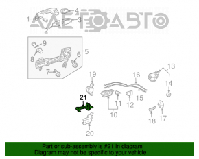 Limitatorul ușii din spate dreapta pentru Toyota Prius 30 10-15