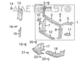 Планка телевизора верхняя боковая правая Toyota Yaris 00-06