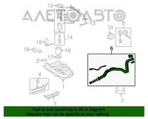 Gâtul de umplere a rezervorului de combustibil Toyota Camry v40 hibrid 07-11