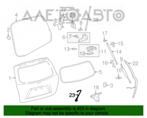 Butonul de închidere a portbagajului interior Lexus RX300 RX330 RX350 RX400h 04-09