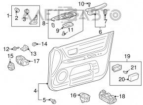 Capacul usii, cartela din spate stanga Lexus IS200 IS300 99-05