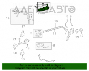 Ручка двери внешняя передняя правая Lexus IS200 IS300 99-05