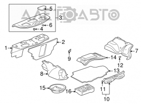 Tava portbagajului Lexus IS200 IS300 99-05, insertie pentru roata de rezerva.