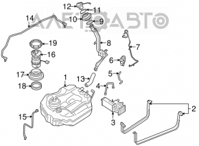 Топливный бак Mazda3 2.3 03-08