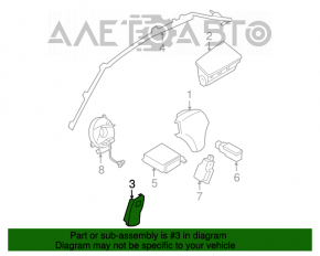 Airbagul pentru scaunul drept al Mazda3 03-08 HB.