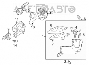 Датчик угла поворота руля Mazda3 03-08