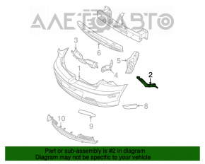 Suportul pentru bara spate stânga Mazda3 03-08 HB