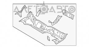 Поддон дворников металл Mazda3 03-08