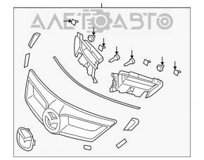 Решетка радиатора grill Mazda3 03-08 HB рестайлинг Sport