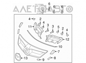 Решетка радиатора grill Mazda3 03-08 HB рестайлинг Sport