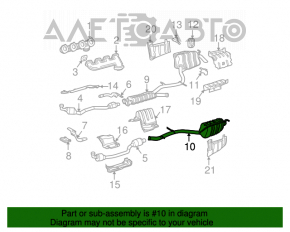 Silencer spate cu teava stanga pentru Mercedes W211 E550