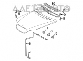 Emblema stea capota Mercedes W211 rest noua originala OEM