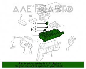 Blocul de siguranțe sub capotă pentru Lexus RX300 98-00